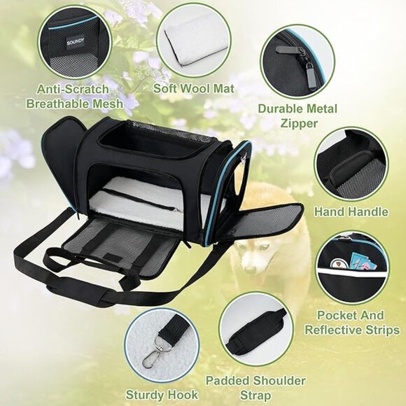 Travel puppy carrier bag - Picture 6 of 10